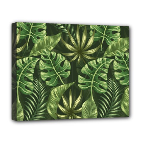 Green Leaves Deluxe Canvas 20  X 16  (stretched) by goljakoff