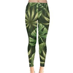 Green Leaves Leggings  by goljakoff