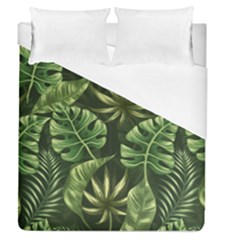 Green Leaves Duvet Cover (queen Size) by goljakoff