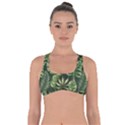 Green leaves Got No Strings Sports Bra View1