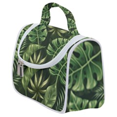 Green Leaves Satchel Handbag by goljakoff