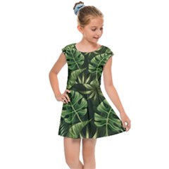 Green Leaves Kids  Cap Sleeve Dress by goljakoff