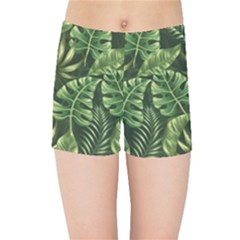 Green Leaves Kids  Sports Shorts by goljakoff