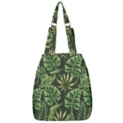 Green Leaves Center Zip Backpack by goljakoff