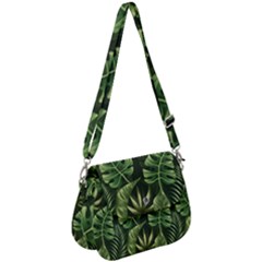 Green Leaves Saddle Handbag by goljakoff