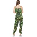 Green leaves Sleeveless Tie Ankle Jumpsuit View2