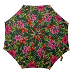 Tropical Flowers Hook Handle Umbrellas (large) by goljakoff