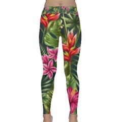 Tropical Flowers Classic Yoga Leggings by goljakoff