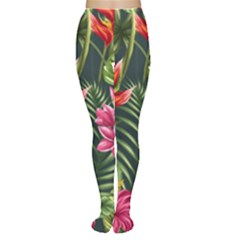 Tropical Flowers Tights by goljakoff