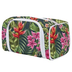 Tropical Flowers Toiletries Pouch by goljakoff