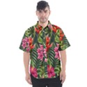 Tropical flowers Men s Short Sleeve Shirt View1