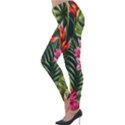 Tropical flowers Lightweight Velour Leggings View3