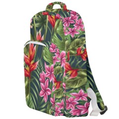 Tropical Flowers Double Compartment Backpack