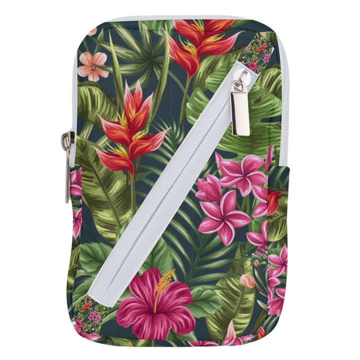 Tropical flowers Belt Pouch Bag (Small)