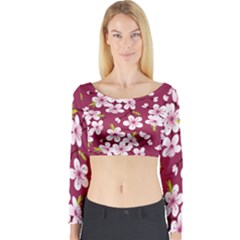 Sakura Long Sleeve Crop Top by goljakoff