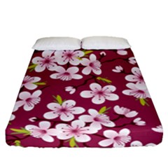 Sakura Fitted Sheet (queen Size) by goljakoff