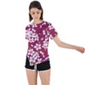 Sakura Asymmetrical Short Sleeve Sports Tee View1