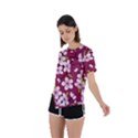 Sakura Asymmetrical Short Sleeve Sports Tee View2