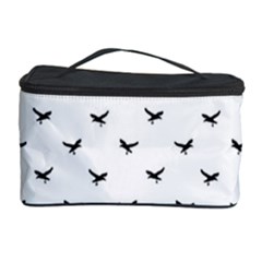 Birds Flying Motif Silhouette Print Pattern Cosmetic Storage by dflcprintsclothing