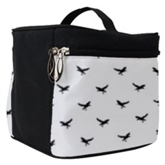 Birds Flying Motif Silhouette Print Pattern Make Up Travel Bag (small) by dflcprintsclothing