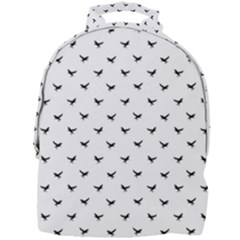 Birds Flying Motif Silhouette Print Pattern Mini Full Print Backpack by dflcprintsclothing