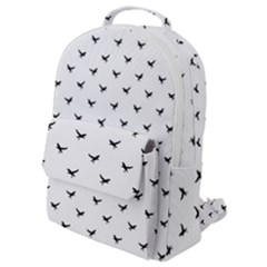 Birds Flying Motif Silhouette Print Pattern Flap Pocket Backpack (small) by dflcprintsclothing