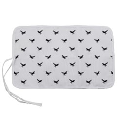 Birds Flying Motif Silhouette Print Pattern Pen Storage Case (m) by dflcprintsclothing