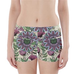 Flower Mandala Boyleg Bikini Wrap Bottoms by goljakoff