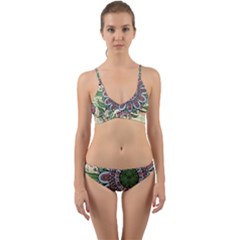 Flower Mandala Wrap Around Bikini Set by goljakoff