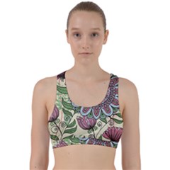 Flower Mandala Back Weave Sports Bra by goljakoff