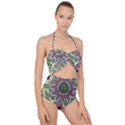 Flower mandala Scallop Top Cut Out Swimsuit View1