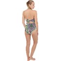 Flower mandala Scallop Top Cut Out Swimsuit View2