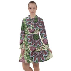 Flower Mandala All Frills Chiffon Dress by goljakoff