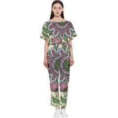 Flower Mandala Batwing Lightweight Jumpsuit