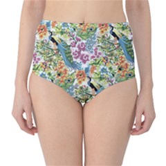 Peacock Pattern Classic High-waist Bikini Bottoms by goljakoff