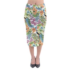 Peacock Pattern Midi Pencil Skirt by goljakoff