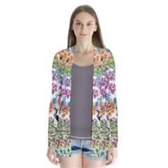 Peacock Pattern Drape Collar Cardigan by goljakoff