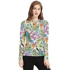 Peacock Pattern Women s Long Sleeve Rash Guard by goljakoff