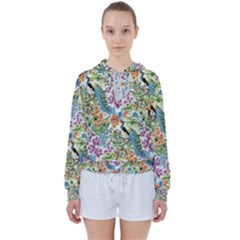 Peacock Pattern Women s Tie Up Sweat by goljakoff