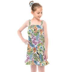 Peacock Pattern Kids  Overall Dress by goljakoff