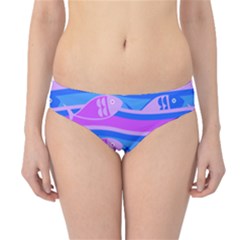 Fish Texture Blue Violet Module Hipster Bikini Bottoms