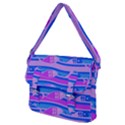 Fish Texture Blue Violet Module Buckle Messenger Bag View2