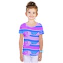 Fish Texture Blue Violet Module Kids  One Piece Tee View1