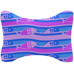 Fish Texture Blue Violet Module Seat Head Rest Cushion