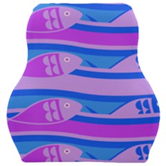 Fish Texture Blue Violet Module Car Seat Velour Cushion 