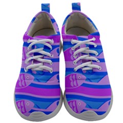 Fish Texture Blue Violet Module Mens Athletic Shoes by HermanTelo