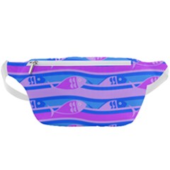 Fish Texture Blue Violet Module Waist Bag 