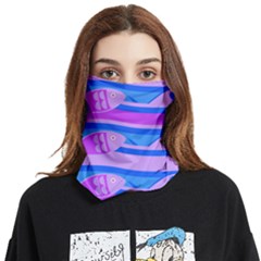 Fish Texture Blue Violet Module Face Covering Bandana (two Sides)