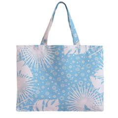 Flower Illustrations Zipper Mini Tote Bag