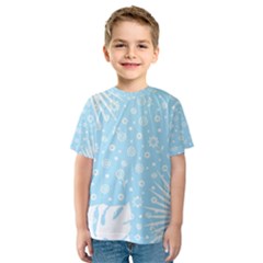 Flower Illustrations Kids  Sport Mesh Tee